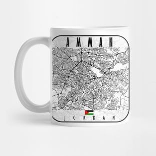 Amman Map Jordan Mug